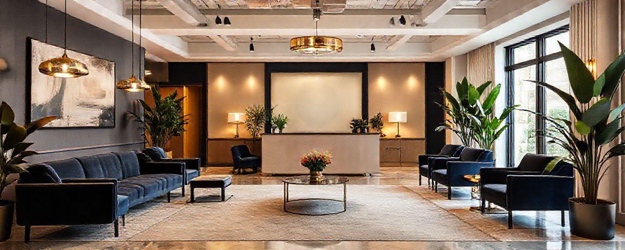 Reception lounge at the Selaras Events studio