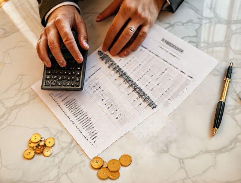 Event budget planning flat-lay