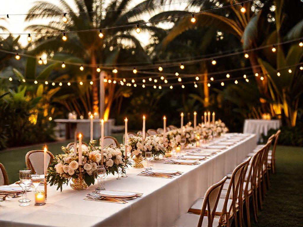 Styled celebration dinner table