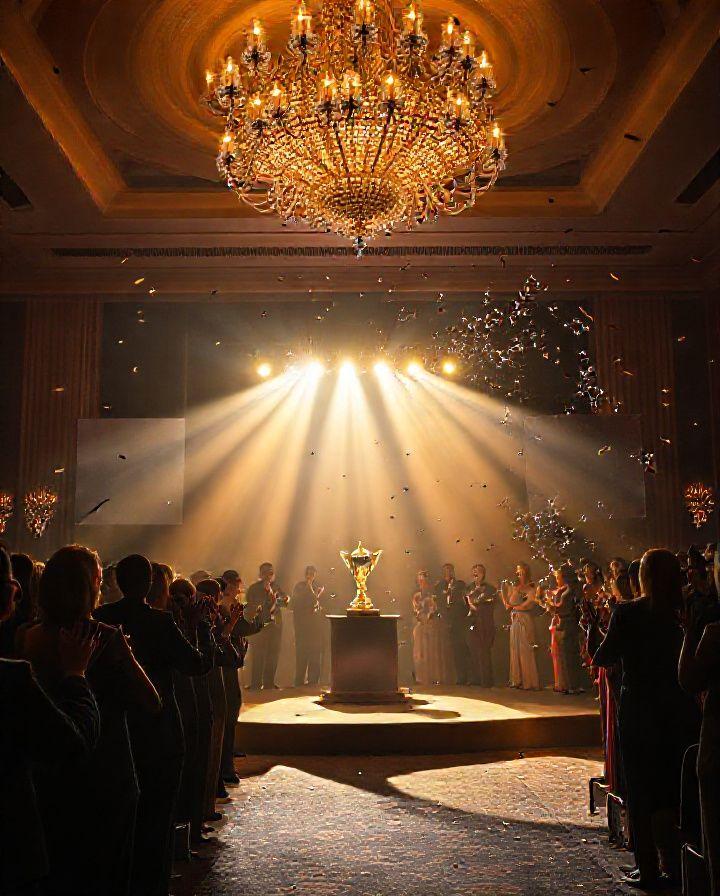 Awards gala night in a grand ballroom